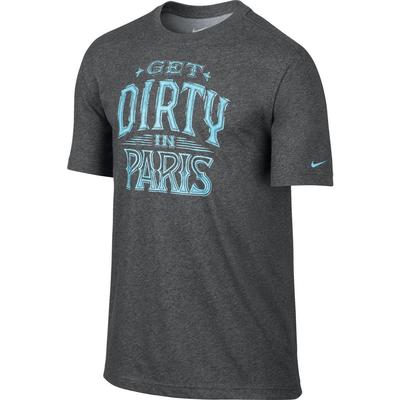 Nike Mens "Get Dirty In Paris" Tee - Charcoal Heather - main image