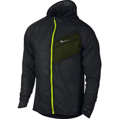 Nike Mens Impossibly Light Running Jacket - Black/Volt - Tennisnuts.com