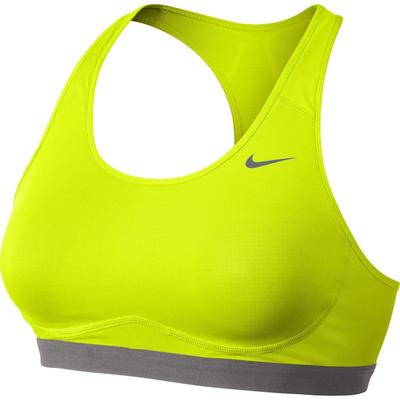 Nike Pro Fierce Bra - Volt/Light Ash - Tennisnuts.com