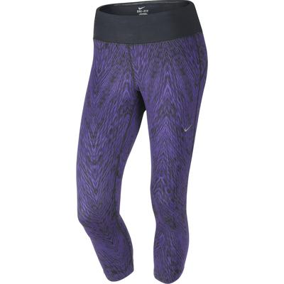 Nike Womens Epic Run Printed 3/4 Crop Tights - Court Purple/Black - main image