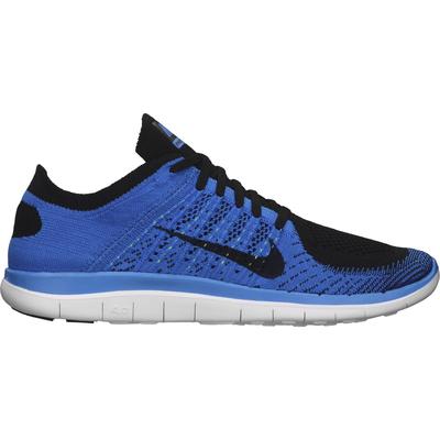 Nike Mens Free 4.0 FlyKnit Running Shoes - Black/Photo Blue/White - main image