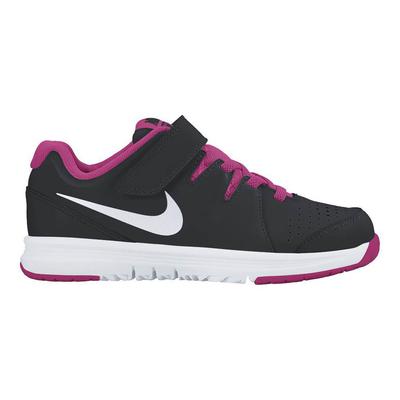 Nike Little Girls Vapor Court Tennis Shoes - Black/Vivid Pink - main image