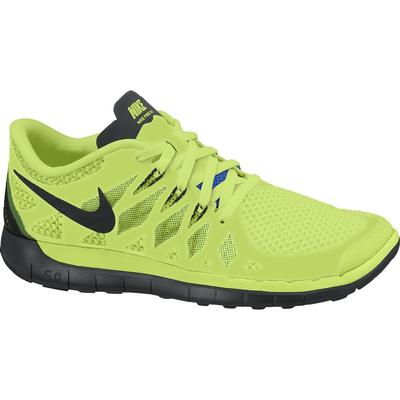 Nike Boys Free 5.0+ Running Shoes - Volt/Black/Electric Green ...