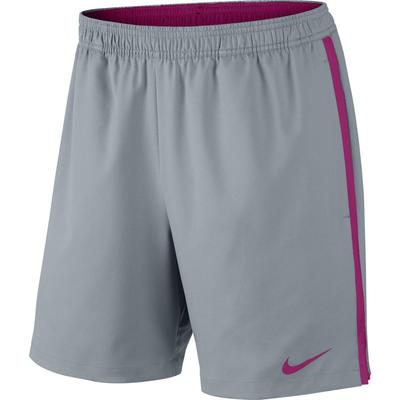 Nike Mens Court 7" Woven Shorts - Grey/Fireberry - main image