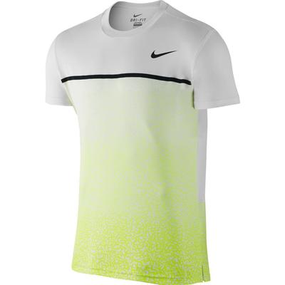 Nike Mens Challenger Printed Crew - White/Volt - main image