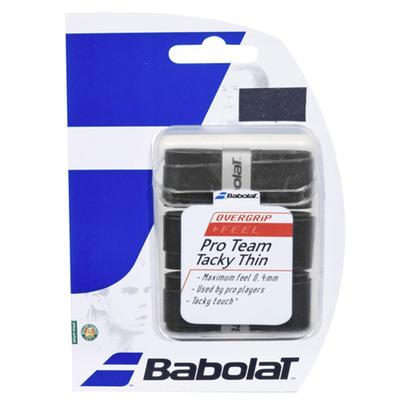 Babolat Pro Team Tacky Thin (3 Pack) - Black - main image
