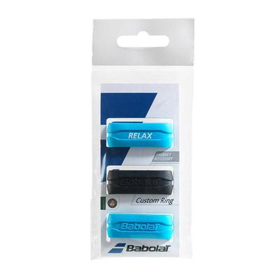 Babolat Custom Ring - Pack of 3 (Black/Blue) - main image