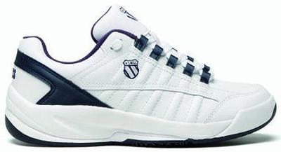 K-Swiss Childrens Optim Carpet Tennis Shoes - White/Navy (12.5 to 2.5)
