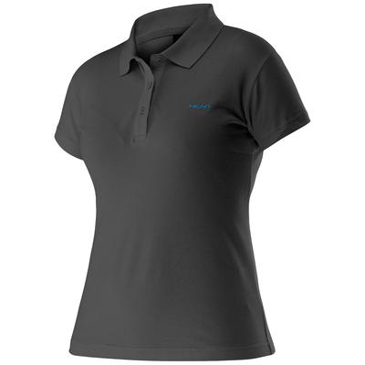 Head Womens Mary Cotton Polo Shirt - Black/Blue - main image