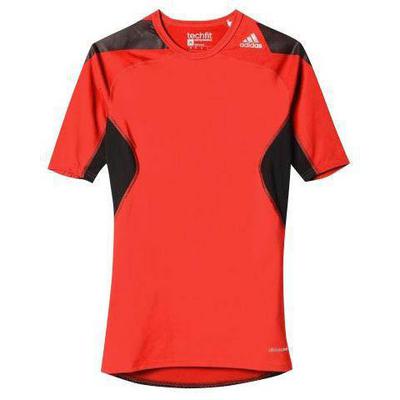 Adidas Mens Techfit Cool Short Sleeve Top - Bold Orange - main image