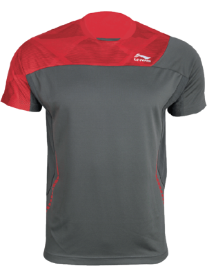 Li-Ning Mens Blast 21 Tee - Grey/Red - main image