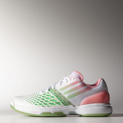 Adidas Womens CC Adizero Tempaia 3 Tennis Shoes - White/Green/Red - main image