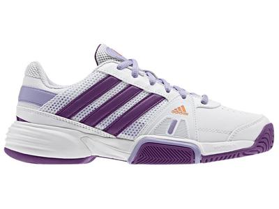 Adidas Kids Barricade Team 3 XJ Tennis Shoes - White/Purple - main image