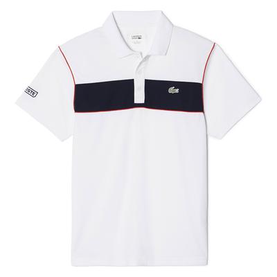 Lacoste Sport Mens Two Tone Polo - White/Navy/Etna Red - main image