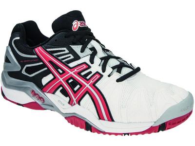 Asics Mens GEL-Resolution 5 Tennis Shoes - White/Black/Red - main image