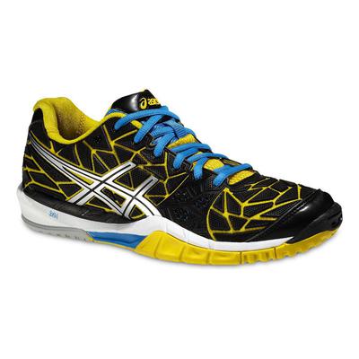 Asics Womens GEL-Fireblast Indoor Court Shoes - Black/Yellow - main image