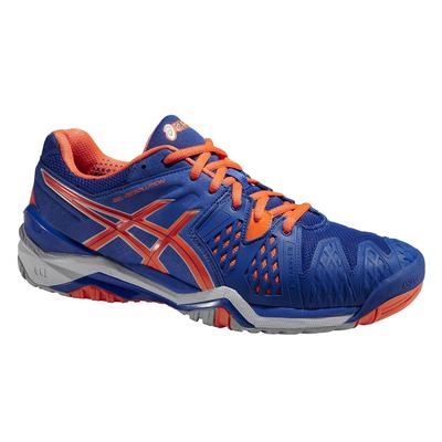 Asics Mens GEL Resolution 6 Tennis Shoes - Blue/Flash Orange/Silver - main image