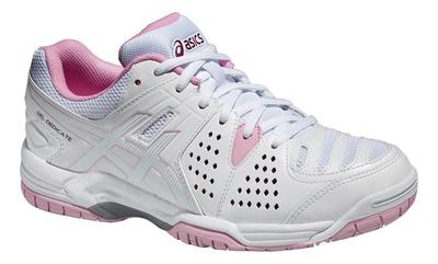 Asics Womens GEL-Dedicate 4 Tennis Shoes - White/Cotton Candy/Plum - main image