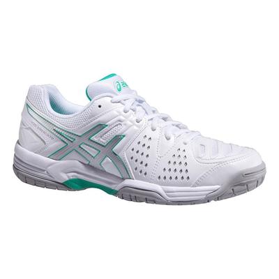 Asics Womens GEL-Dedicate 4 Tennis Shoes - White/Silver/Mint - main image