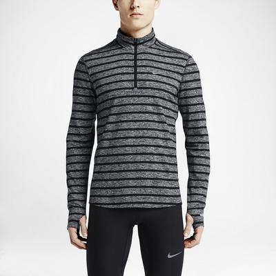 Nike Mens Dri-FIT Element Stripe Half-Zip Top - Black/Grey - main image