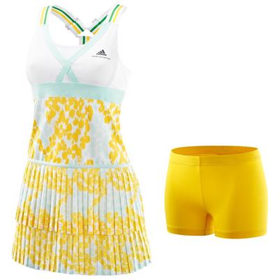 Adidas Barricade Stella McCartney Dress - White/Yellow - main image