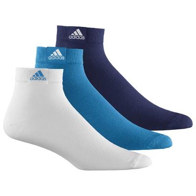 Adidas 3PP Plain Thin Ankle Socks - Blue/Navy/White - main image