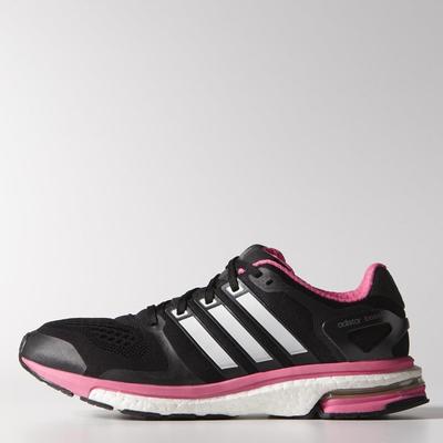 Adidas Womens Adistar Boost ESM Running Shoes - Black/White/Pink - main image