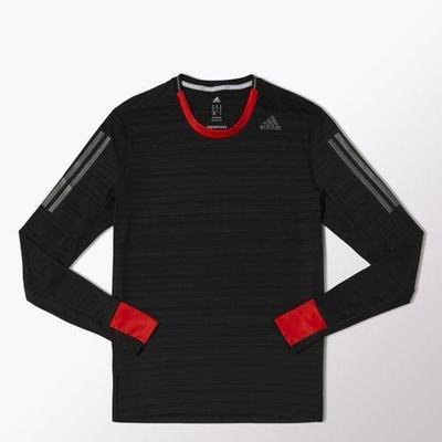 Adidas Mens Supernova Long Sleeve Tee - Black/Dark Orange - main image