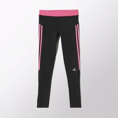 Adidas Womens Response Long Tights - Black/Solar Pink - main image