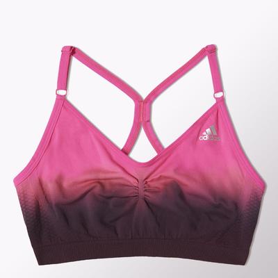 Adidas Adipure Sports Bra - Solar Pink/Rich Red - main image