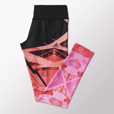 Adidas Womens Studio Power Laces Tights - Solar Pink - main image