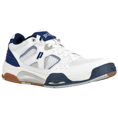 Prince Mens NFS Attack Squash Shoes - White/Navy/Silver - main image