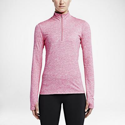 Nike Womens Element 1/2 Zip L.S. Running Shirt - Vivid Pink/Heather - main image
