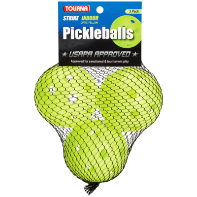 Tourna Strike Indoor Pickleball Balls (3 Pack) - Optic Yellow - main image