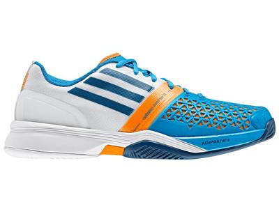 Adidas Mens adiZero Feather III Tennis Shoes - White/Blue - main image