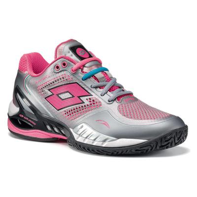 Lotto Womens Raptor Evo Speed Tennis Shoes - Metal Silver/Fluo Pink - main image