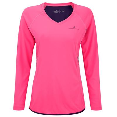 Ronhill Womens Vizion Long Sleeve Tee - Fluo Pink/Wildberry - main image
