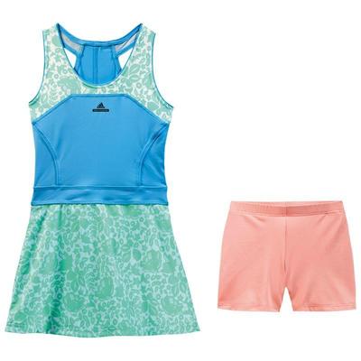 Adidas Girls Stella McCartney Barricade Dress - Sky Blue/Minty Green - main image