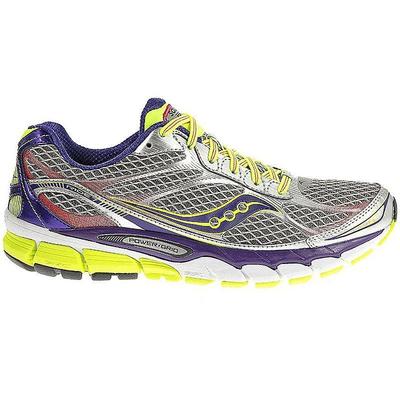 Saucony Womens Ride 7 Running Shoes - Silver/Purple/Citron - main image