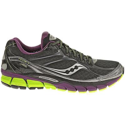 Saucony Womens Ride 7 GTX Running Shoes - Black/Purple/Citron - main image