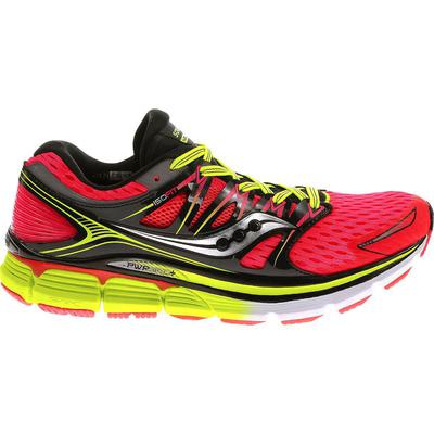 Saucony Womens Triumph ISO Running Shoes - Black/Vizicoral/Citron - main image