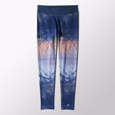 Adidas Womens Ultimate Fit Allover Print Tights - Multicolour/Light Purple - main image