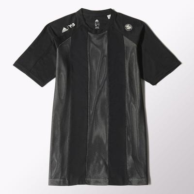 Adidas Mens Y-3 Roland Garros Striped Tee - Black - main image