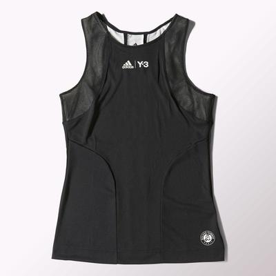 Adidas Womens Y-3 Roland Garros Tank Top - Black - main image