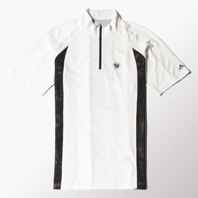 Adidas Mens Y-3 Roland Garros Half-Zip Tee - White - main image
