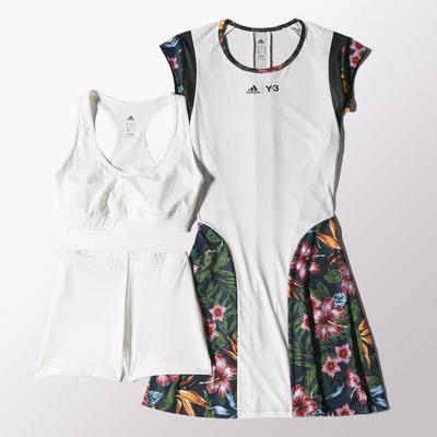 Adidas Womens Y-3 Roland Garros Dress - White/Flower - main image