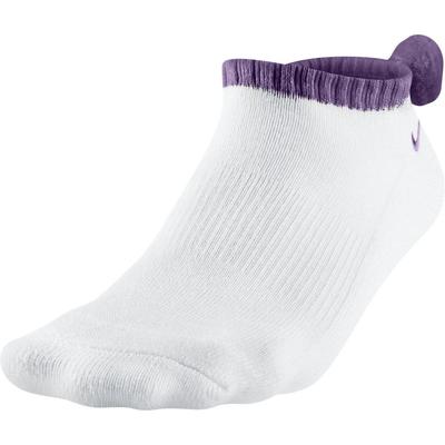 Nike Womens Dri-FIT Pom-Pom Socks (1 Pair) - White/Violet - main image