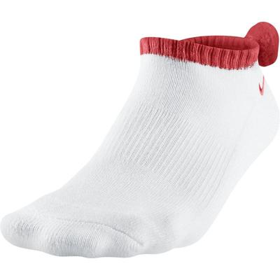 Nike Womens Dri-FIT Pom-Pom Socks (1 Pair) - White/Light Crimson - main image
