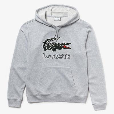 Mens grey lacoste hoodie online