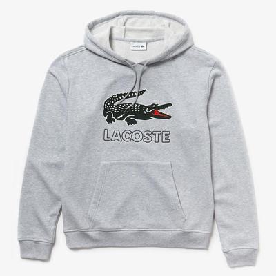 Lacoste Mens Croc Graphic Hoodie - Grey - main image